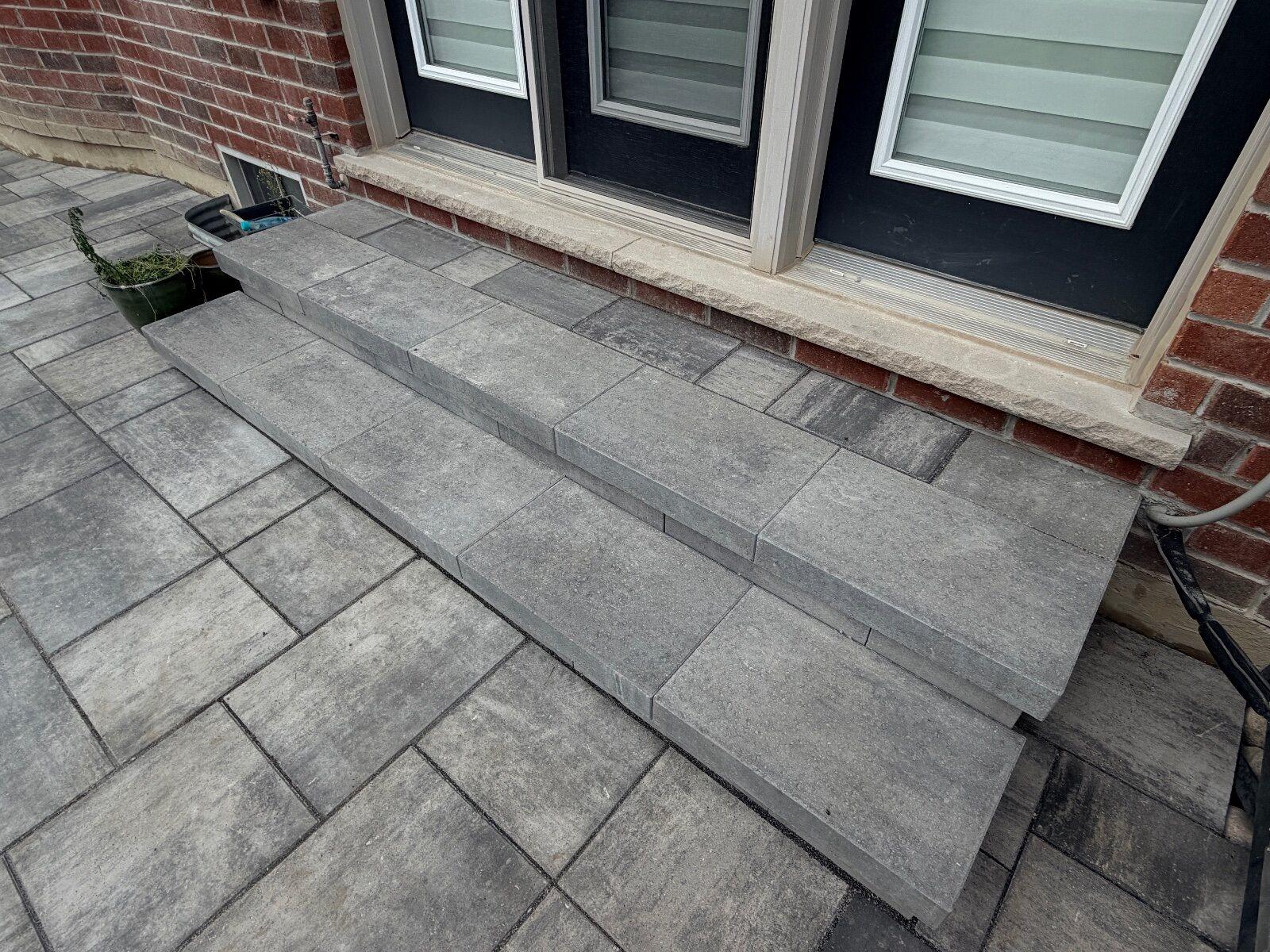 Steps & retaining walls work by 365 Landscape