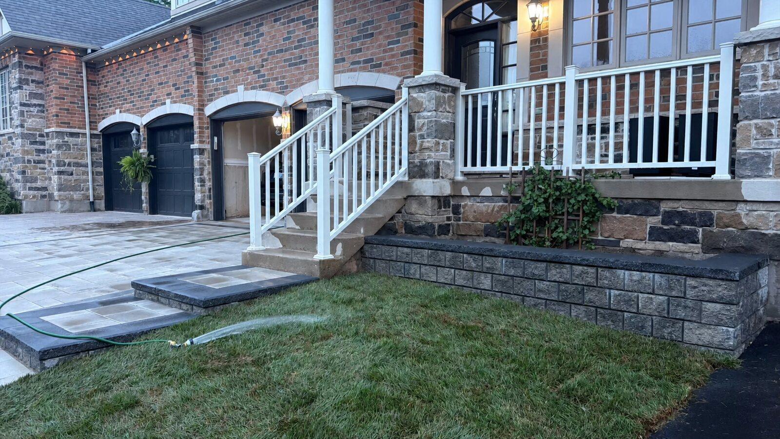 Steps & retaining walls work by 365 Landscape