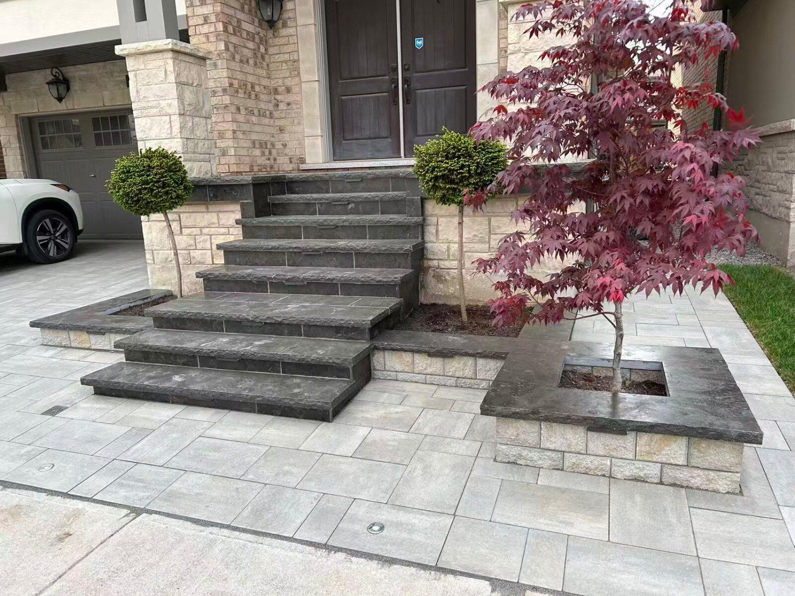 Steps & retaining walls work by 365 Landscape